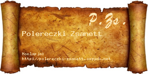 Polereczki Zsanett névjegykártya