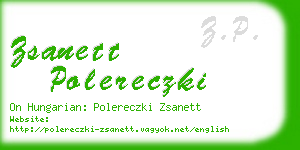 zsanett polereczki business card